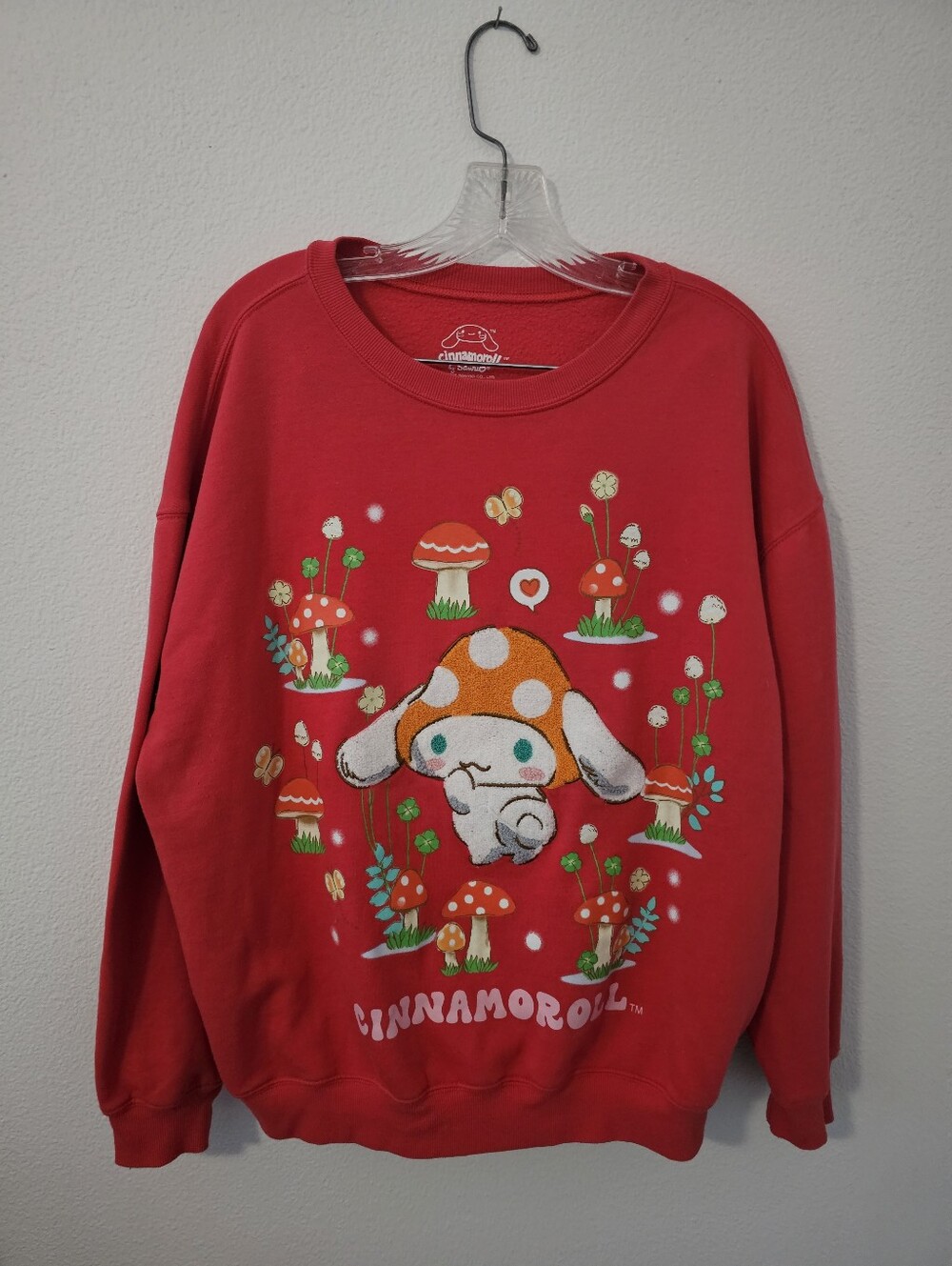 Sabrio Cinnamoroll Red Graphic Crewneck Sweater
